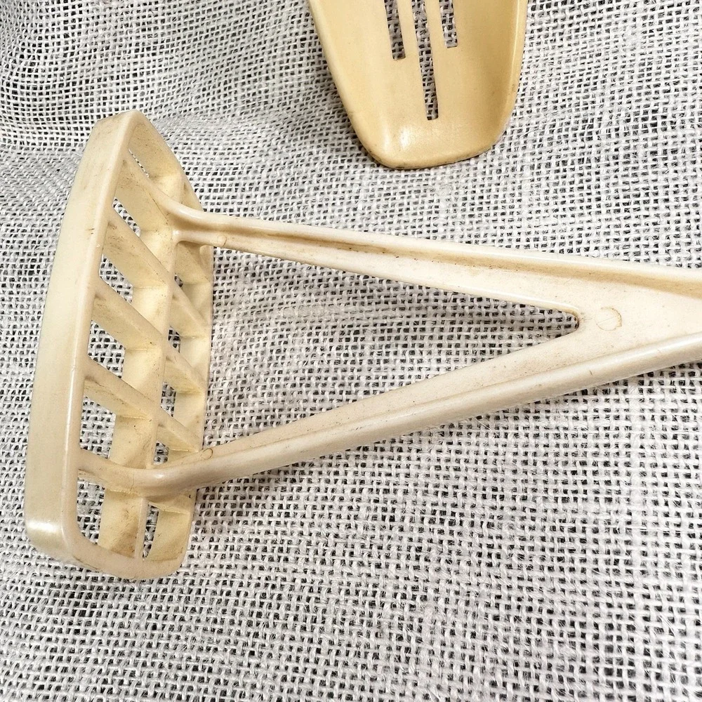 Foley Slotted Spoon & Potato Masher Beige Nylon‎ Kitchen Utensils Made in USA